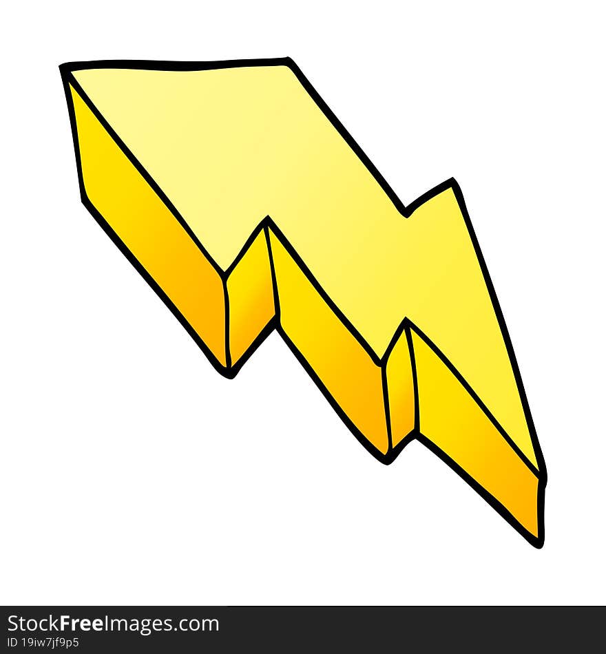 cartoon doodle decorative lightning bolt