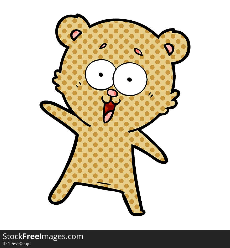 laughing teddy  bear cartoon. laughing teddy  bear cartoon