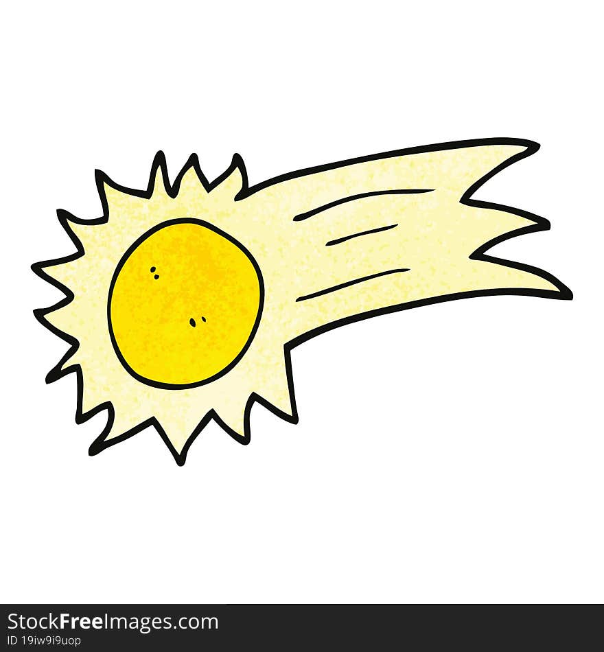 Cartoon Doodle Flying Sun