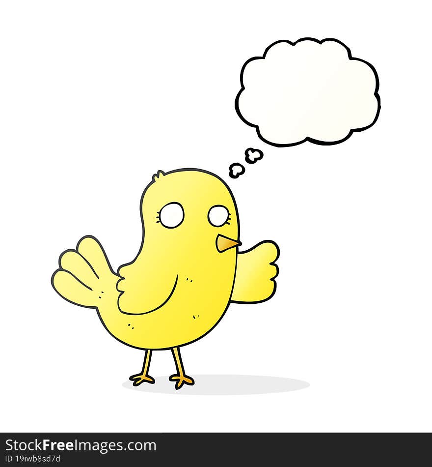 Thought Bubble Cartoon Bird