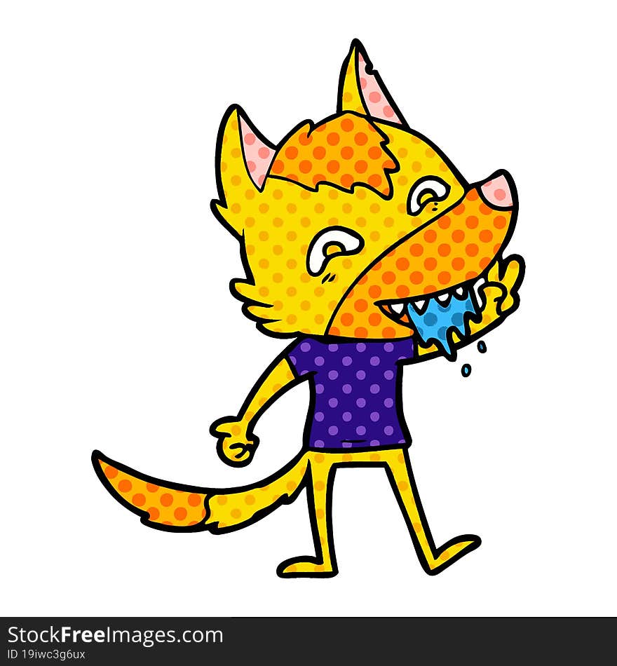 hungry fox cartoon character. hungry fox cartoon character