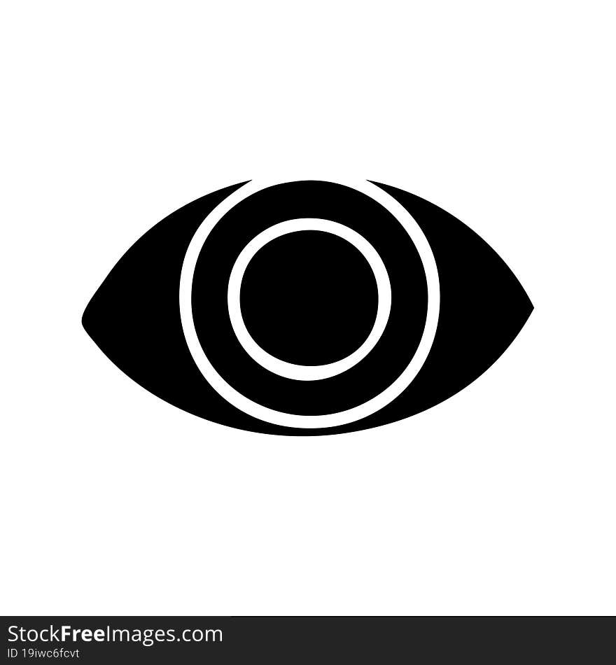 flat symbol of a eye. flat symbol of a eye