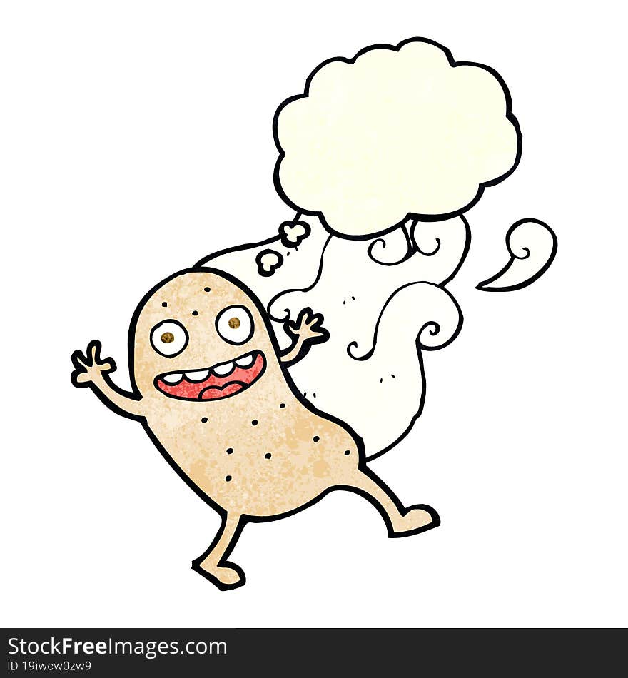 Cartoon Potato With Thought Bubble