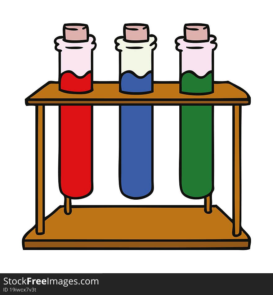 Cartoon Doodle Of A Science Test Tube