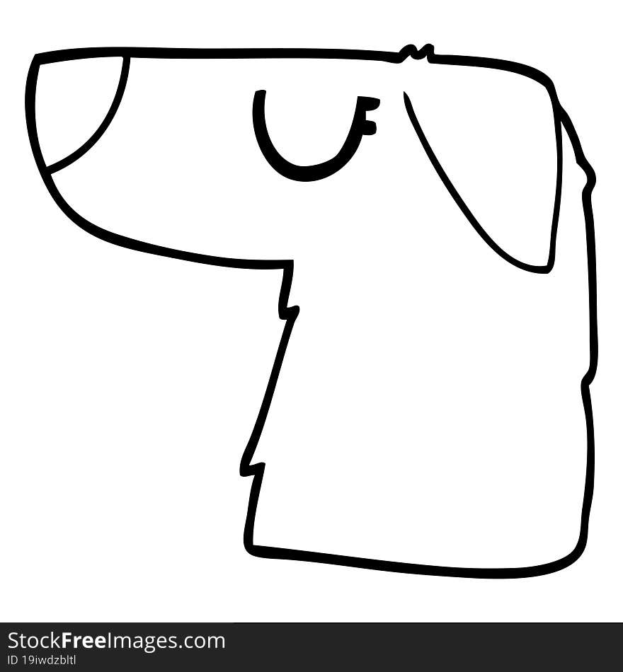 line drawing cartoon dog