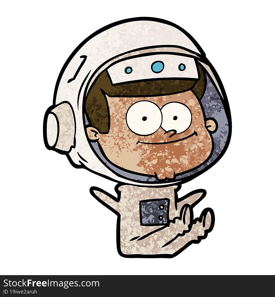 happy astronaut cartoon. happy astronaut cartoon