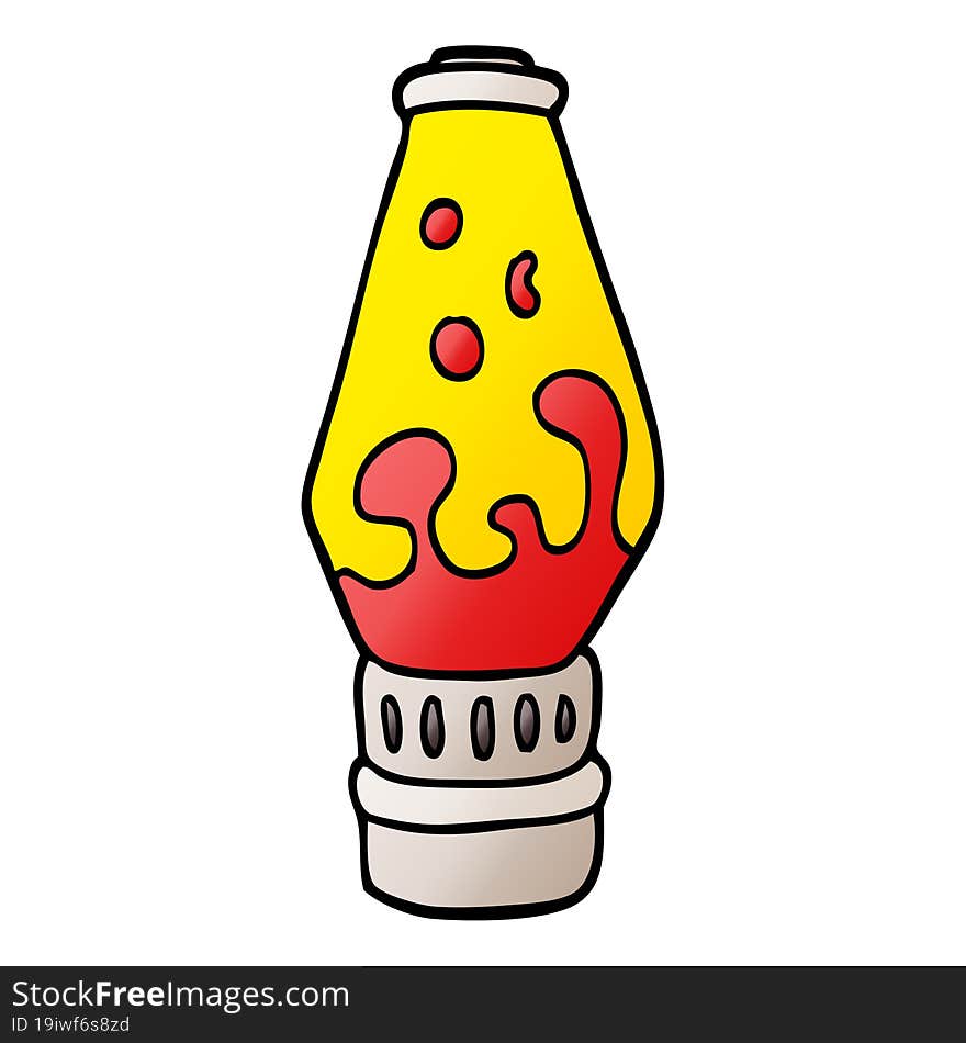 Vector Gradient Illustration Cartoon Lava Lamp