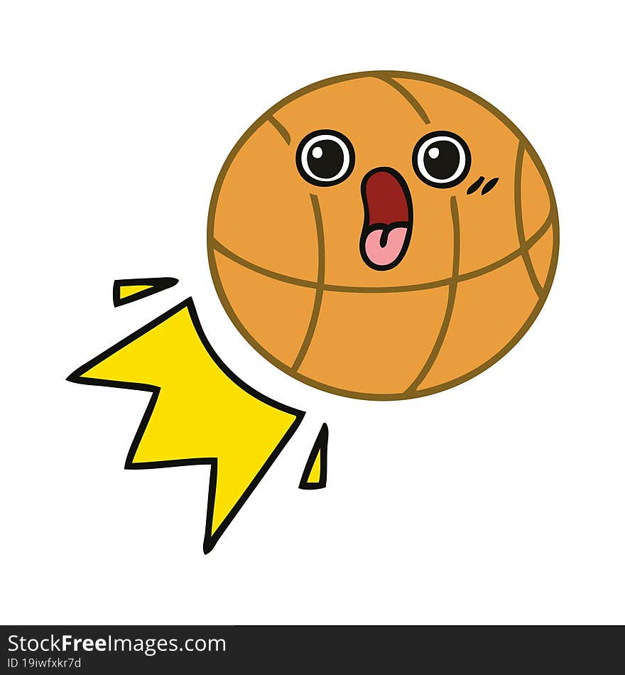 cute cartoon basketball