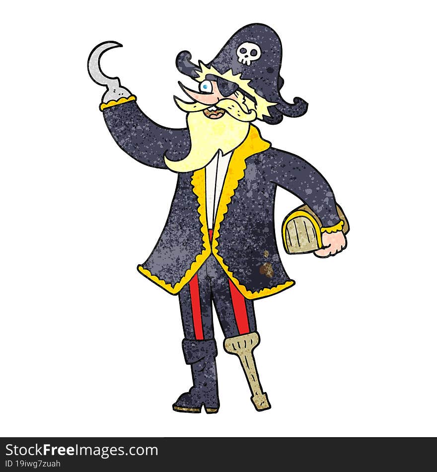 textured cartoon pirate captain