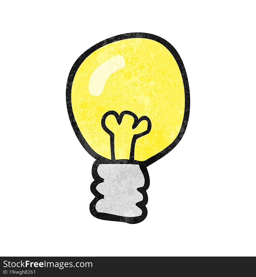 textured cartoon light bulb