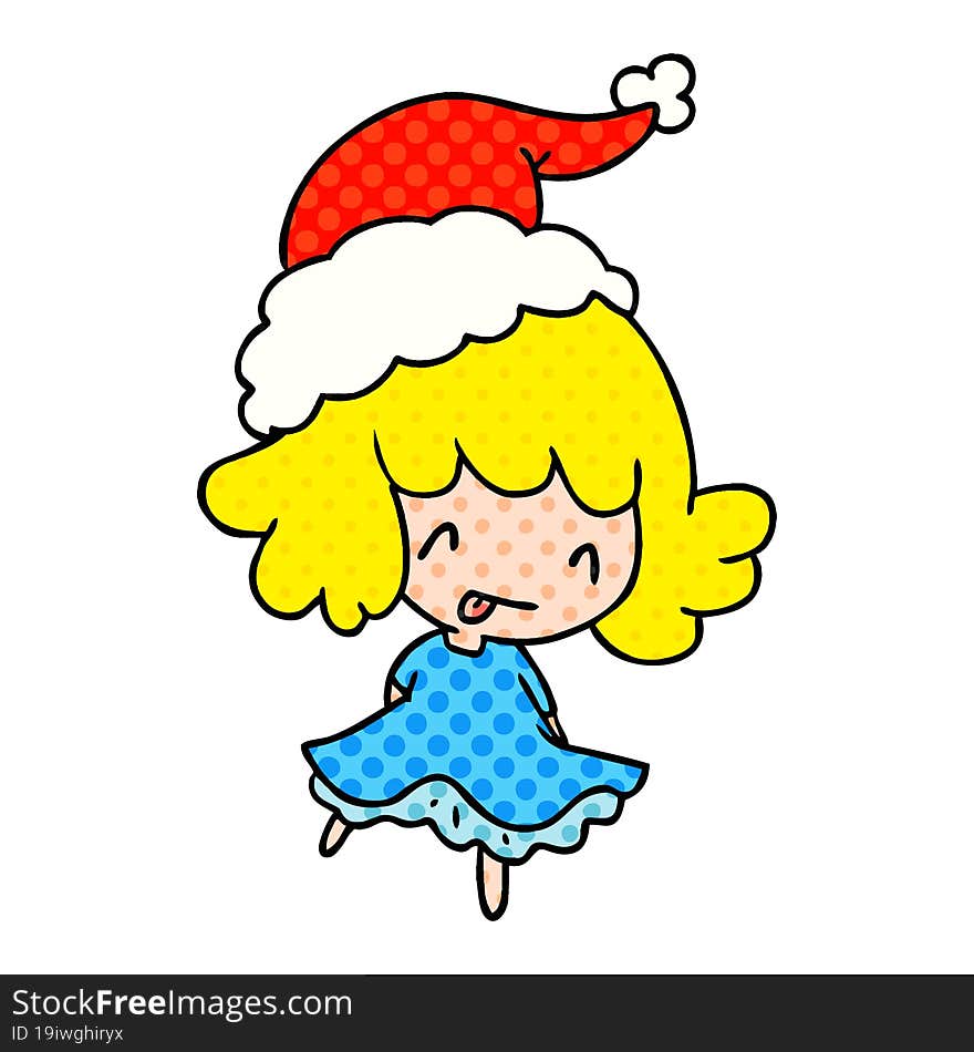 Christmas Cartoon Of Kawaii Girl