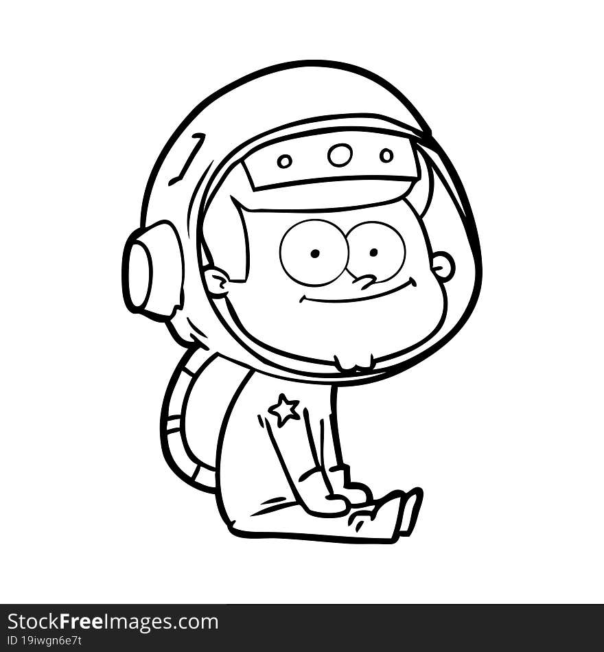 happy astronaut cartoon. happy astronaut cartoon