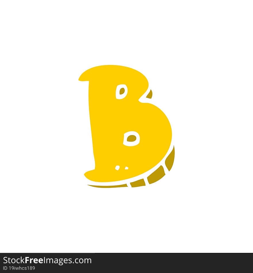 Cartoon Doodle Letter B