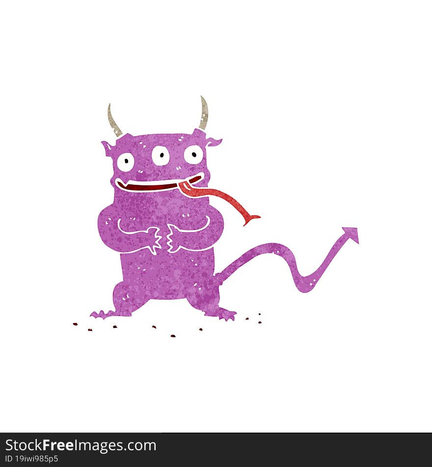 cartoon little demon