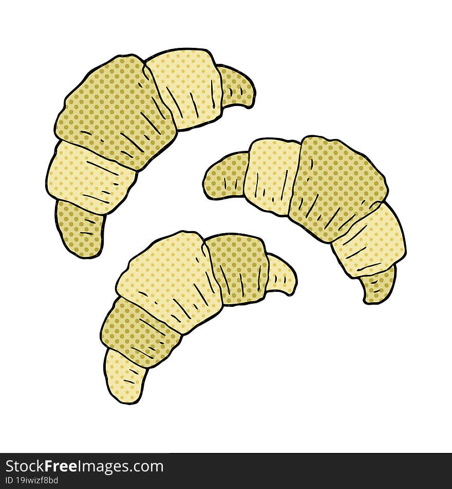 cartoon croissants