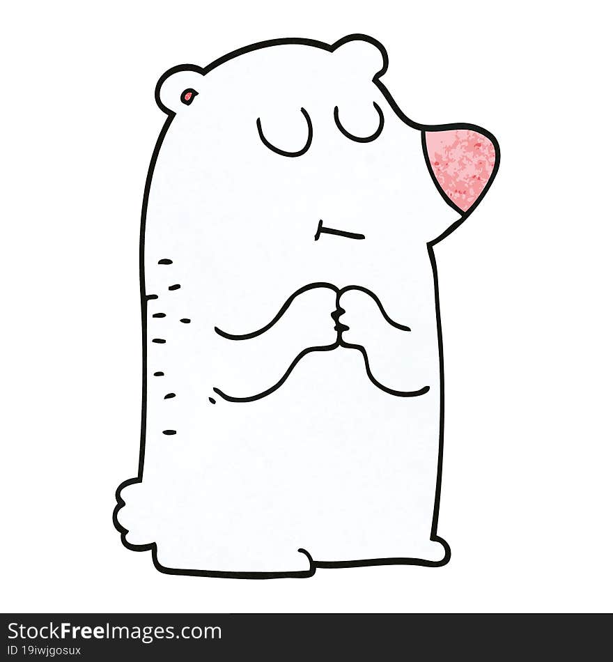 cartoon doodle polar bear