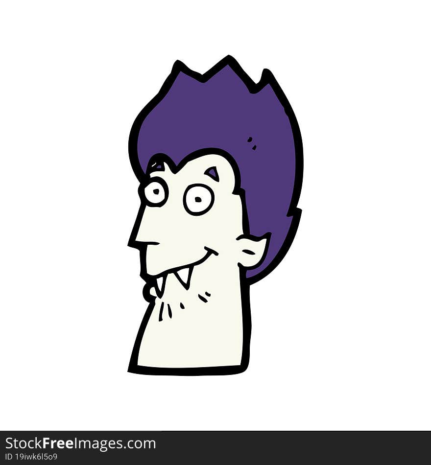 Cartoon Vampire Head