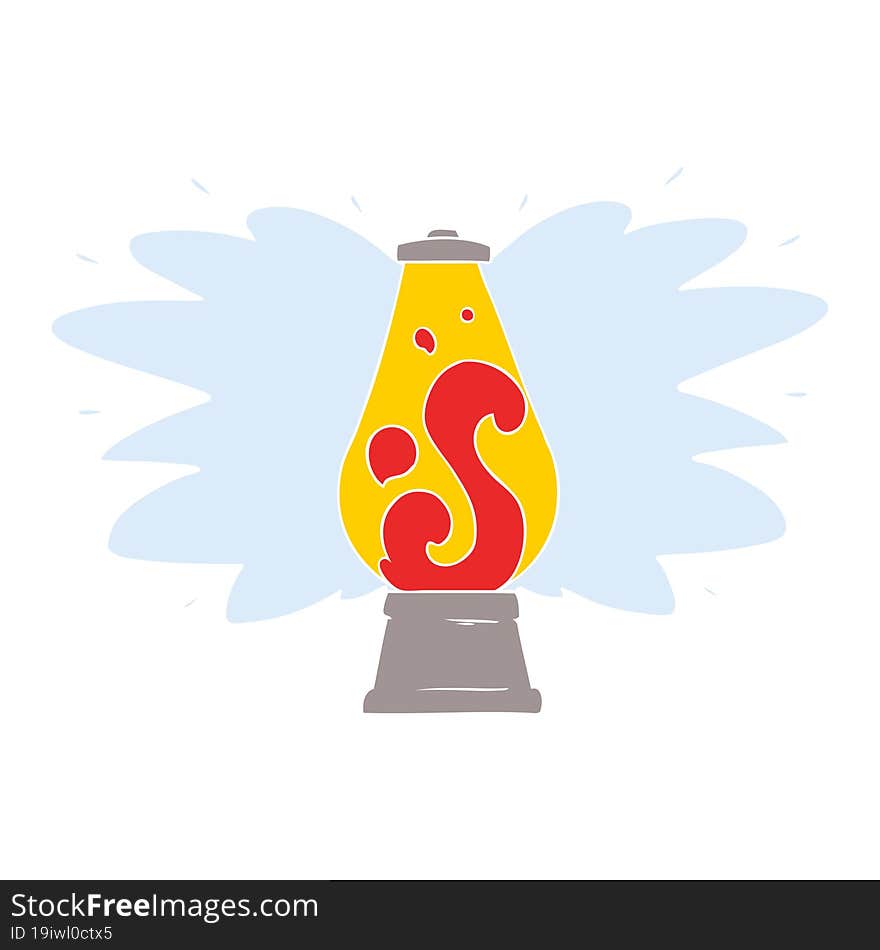 Flat Color Style Cartoon Retro Lava Lamp