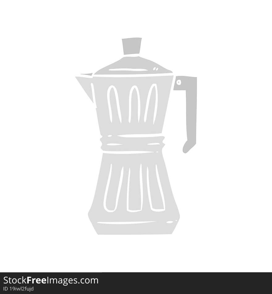 flat color style cartoon espresso maker