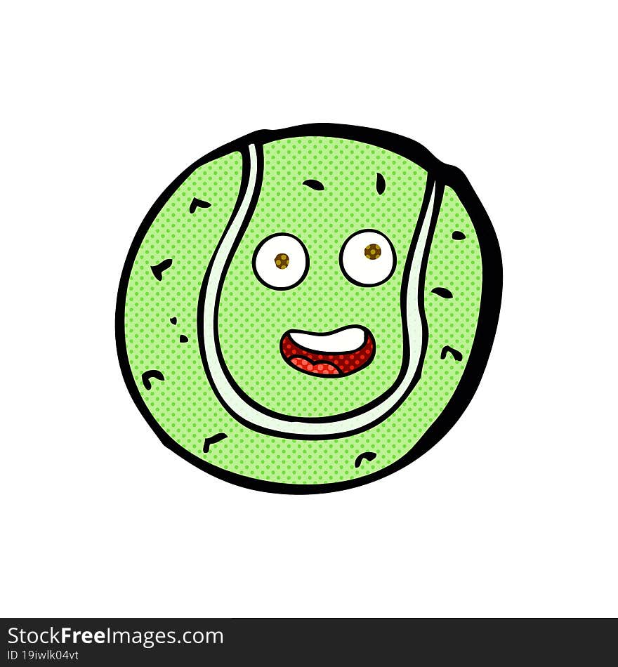 cartoon tennis ball