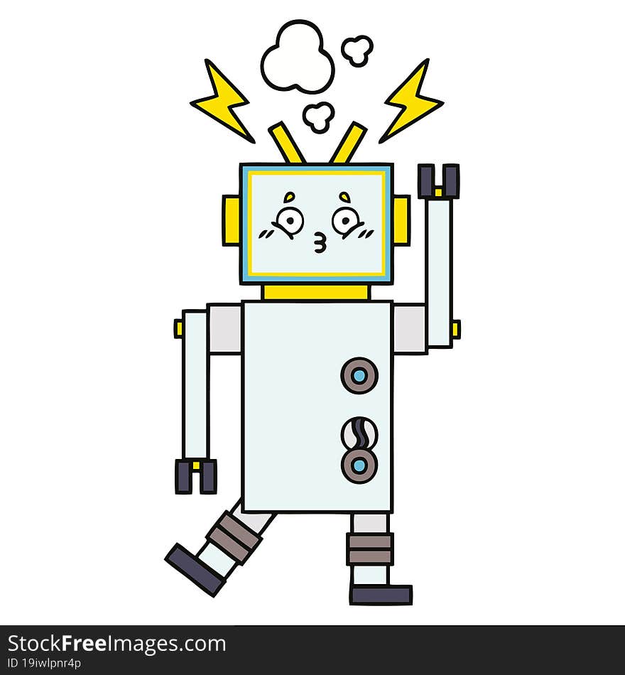 cute cartoon of a robot. cute cartoon of a robot