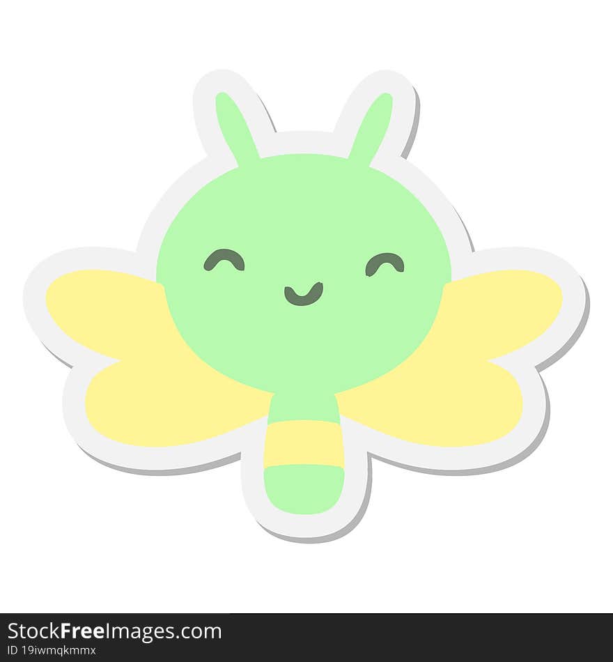 Cute Cartoon Bug Sticker