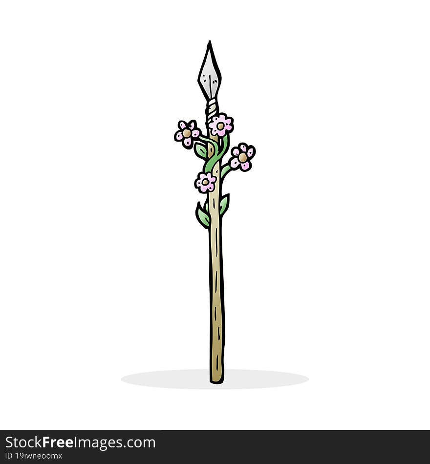 cartoon flowering spear