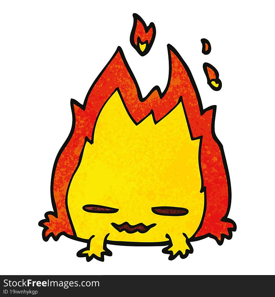 Cartoon Doodle Fire Demon