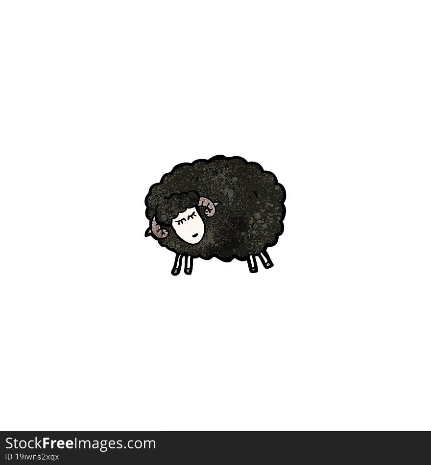 cartoon black sheep