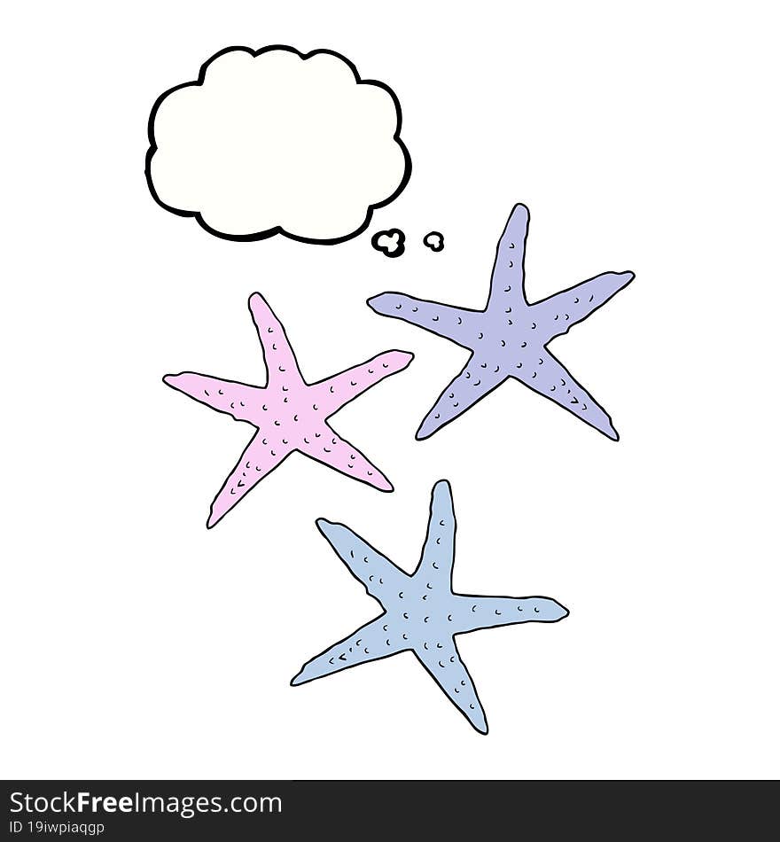 Thought Bubble Cartoon Starfish