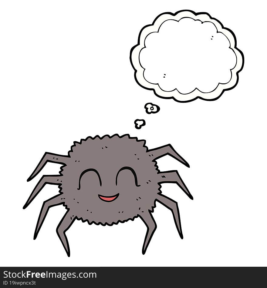 Thought Bubble Cartoon Spider