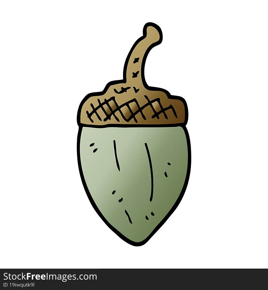 cartoon doodle acorn