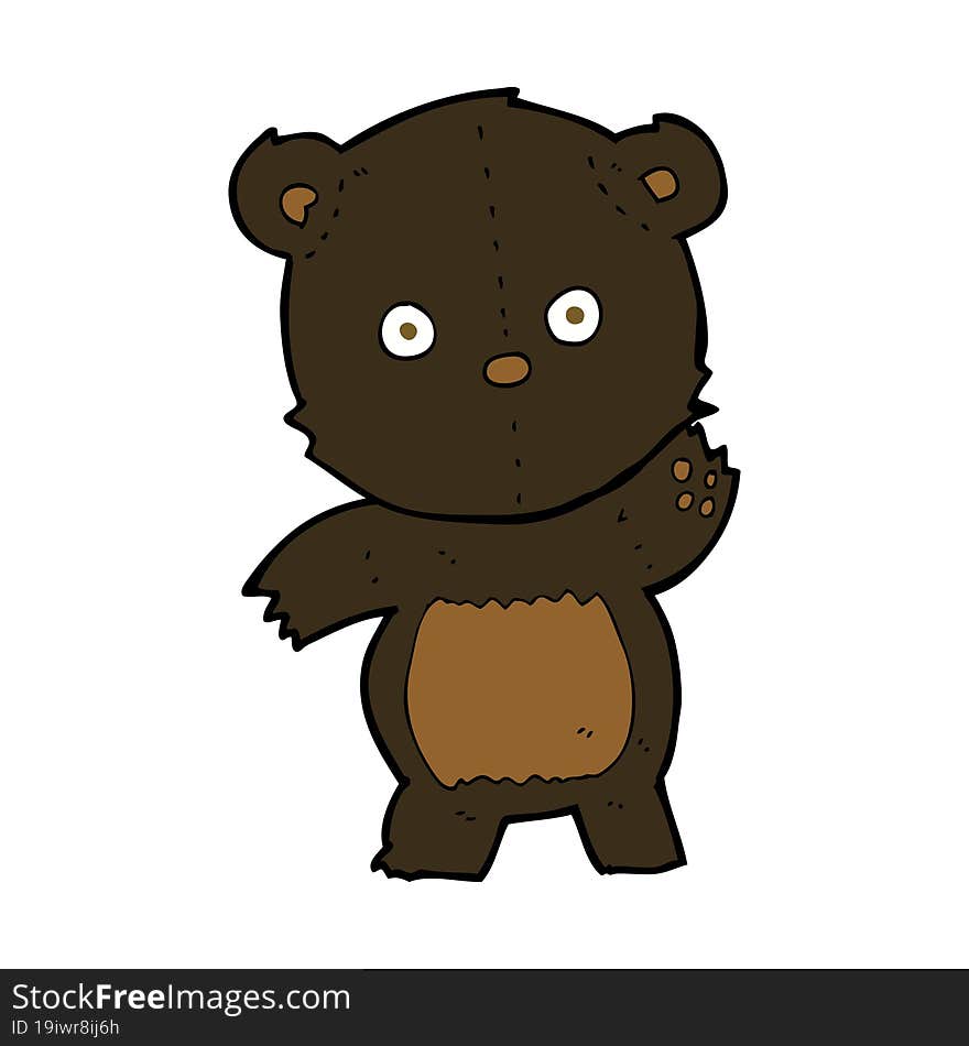 Cute Cartoon Black Bear