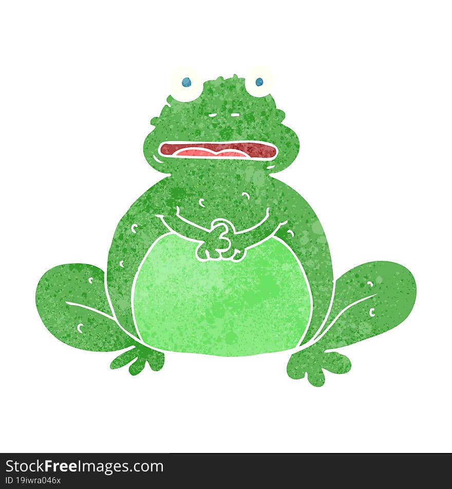 retro cartoon frog