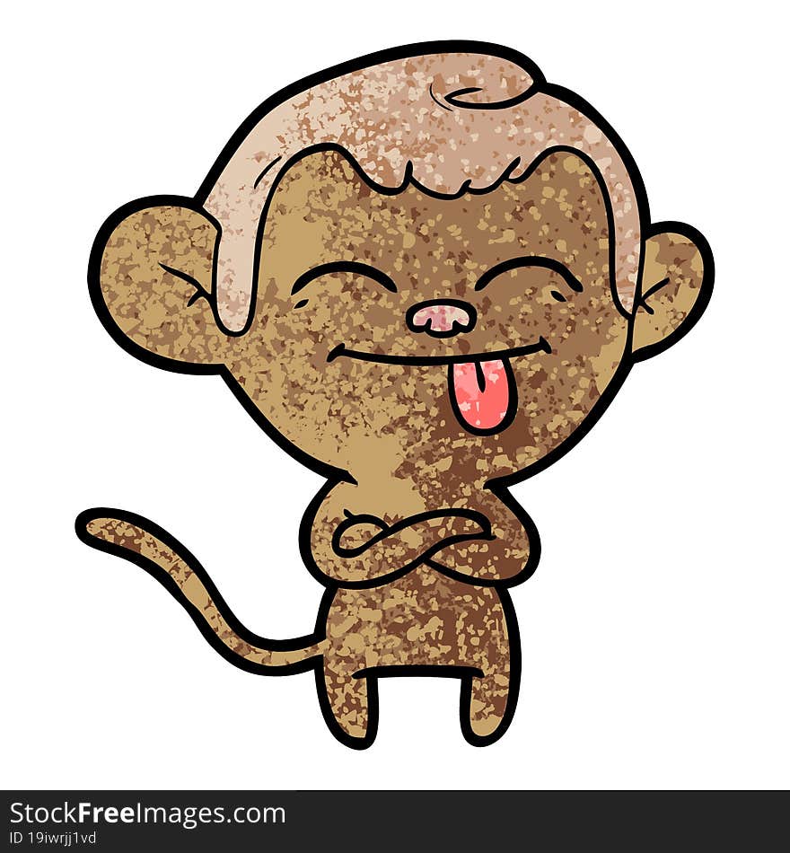 funny cartoon monkey. funny cartoon monkey