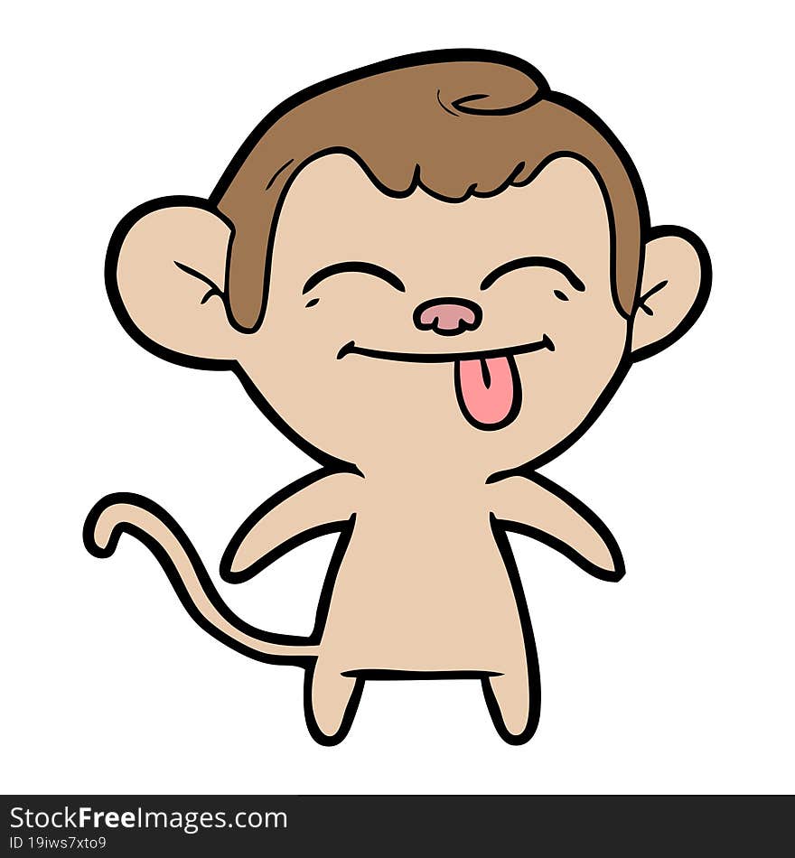 funny cartoon monkey. funny cartoon monkey