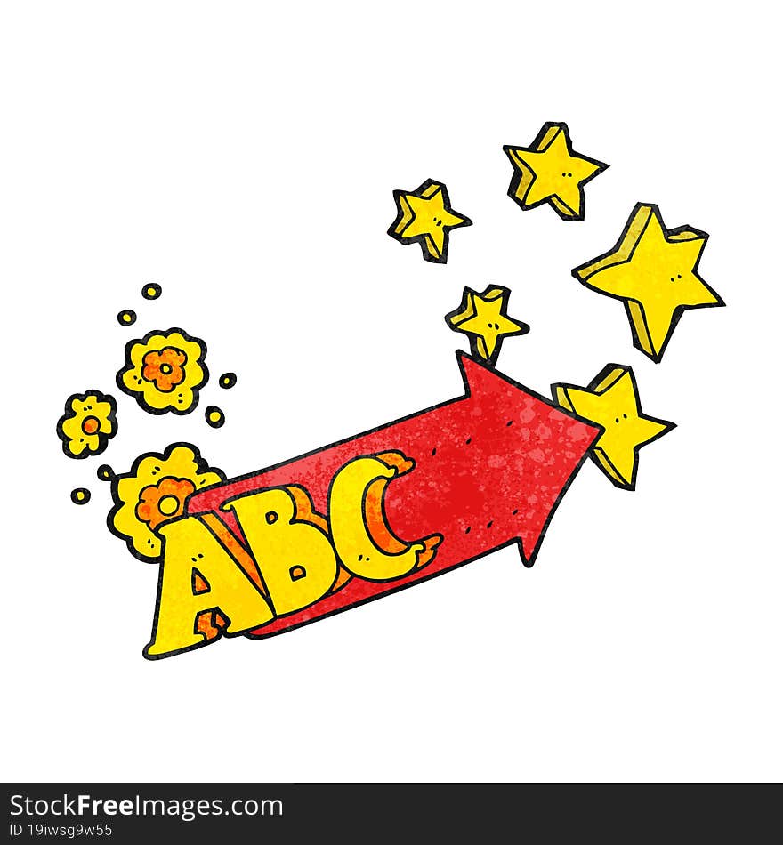 texture cartoon ABC symbol