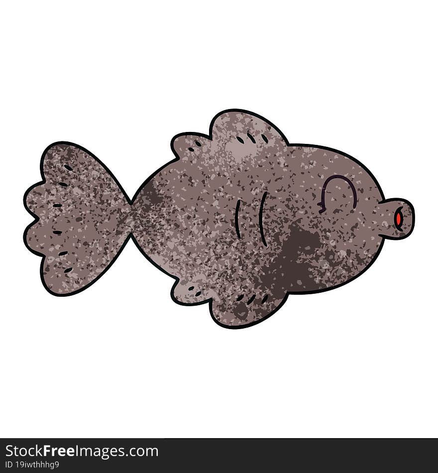 hand drawn quirky cartoon fish. hand drawn quirky cartoon fish