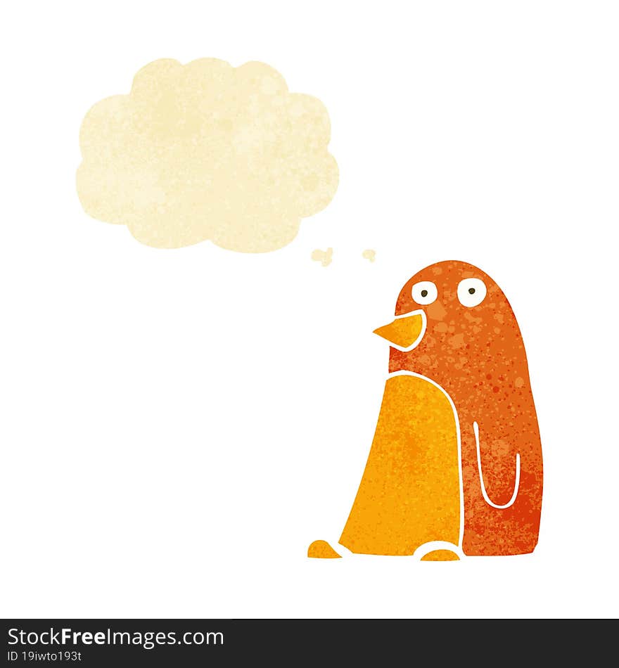 Cartoon Bird With Thought Bubble