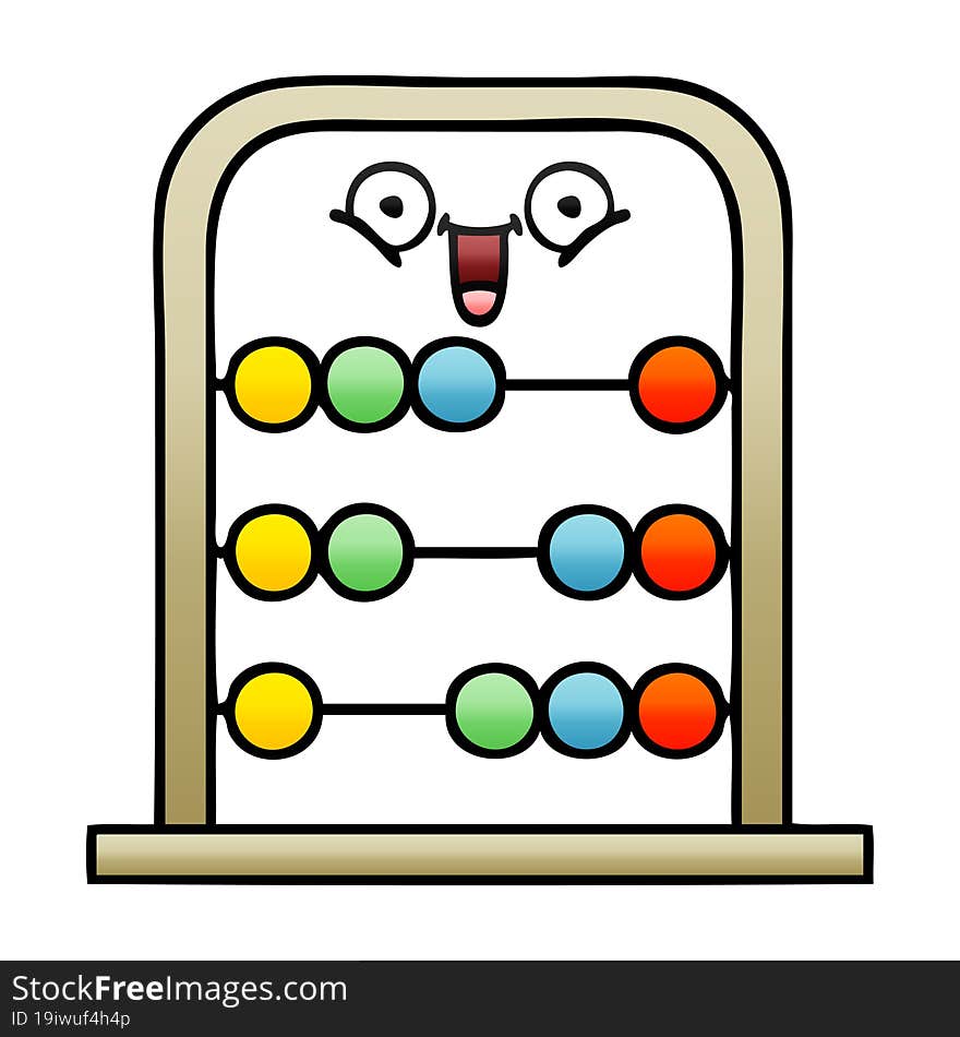 gradient shaded cartoon abacus