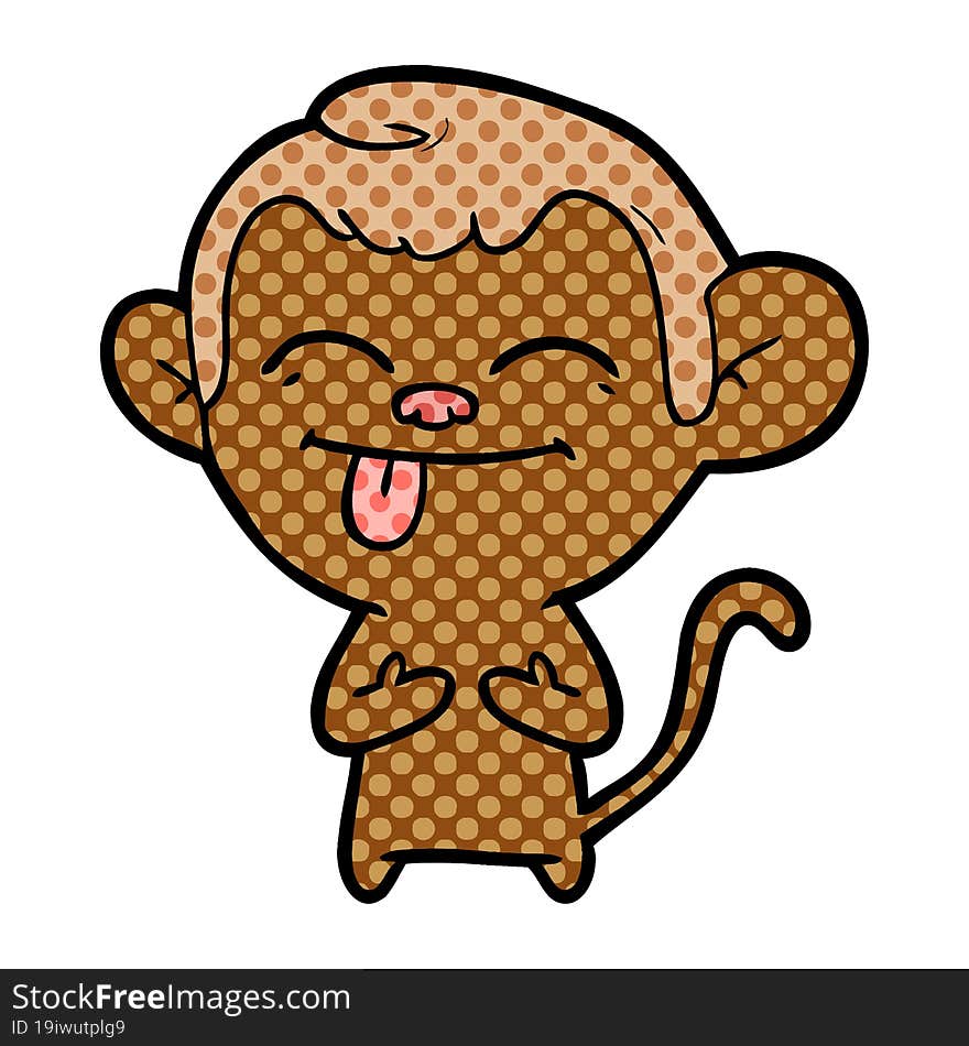 funny cartoon monkey. funny cartoon monkey