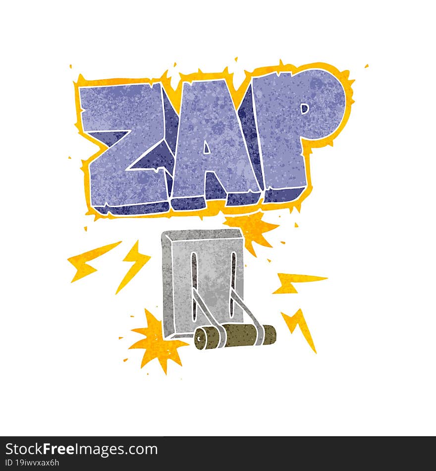 retro cartoon electrical switch zapping