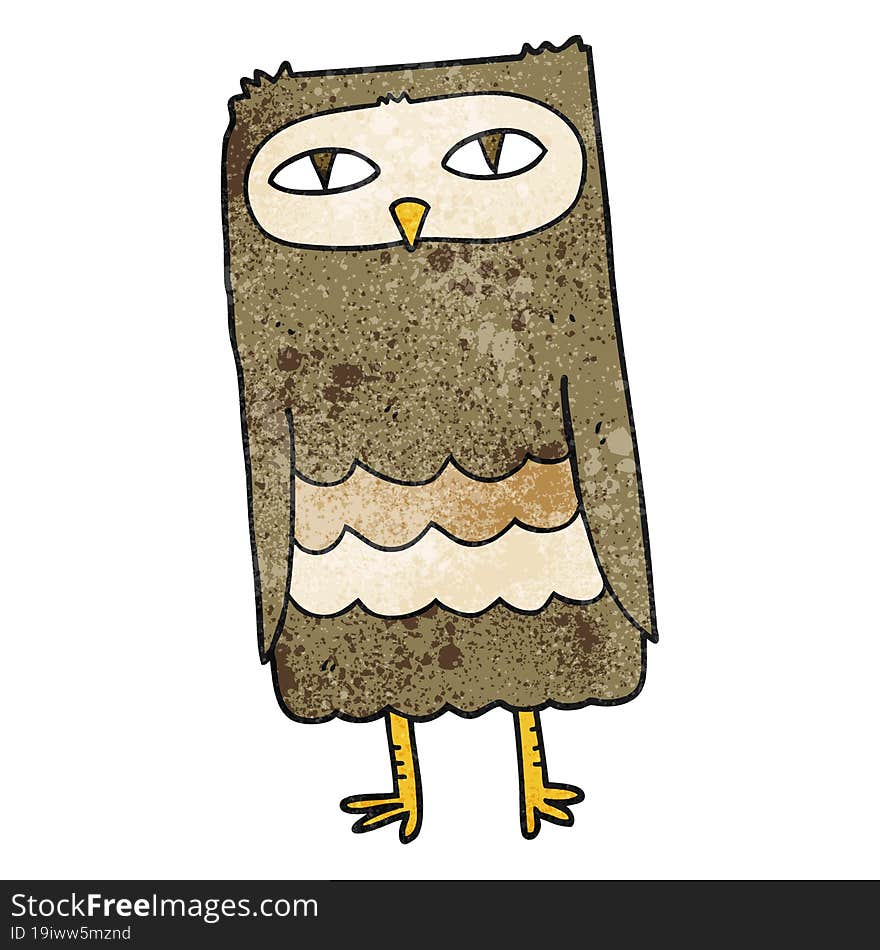 textured cartoon owl