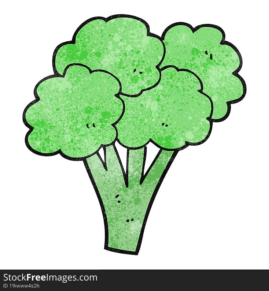 textured cartoon broccoli