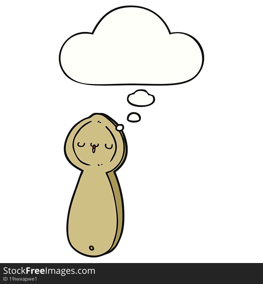 cartoon spoon and thought bubble