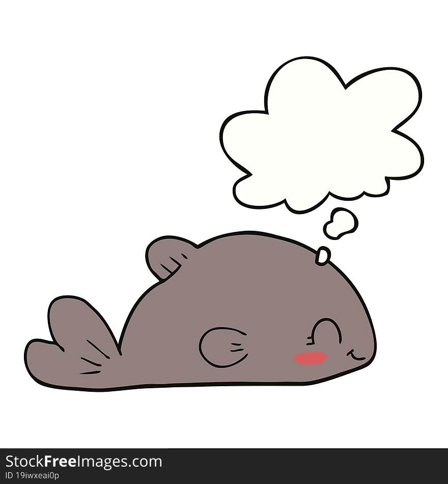 cartoon fish and thought bubble