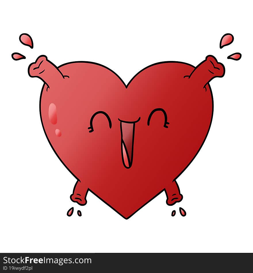 cartoon healthy heart. cartoon healthy heart