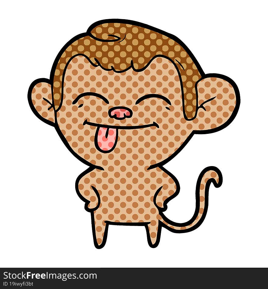 funny cartoon monkey. funny cartoon monkey