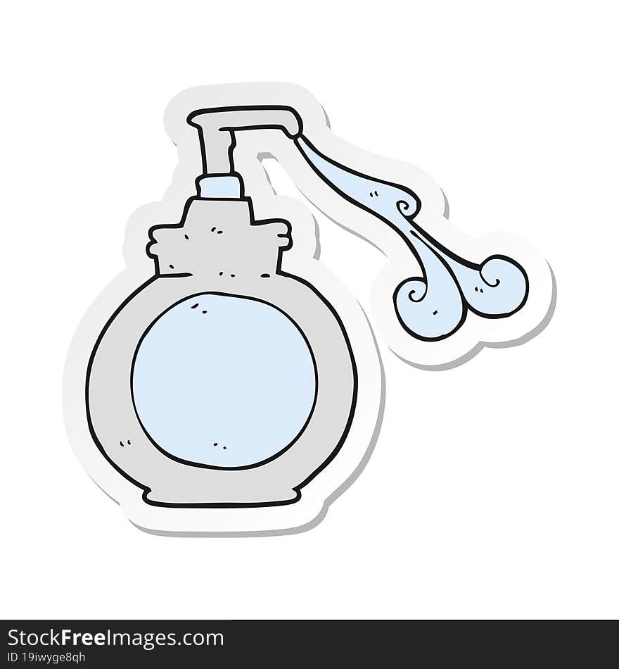 sticker of a cartoon hand wash