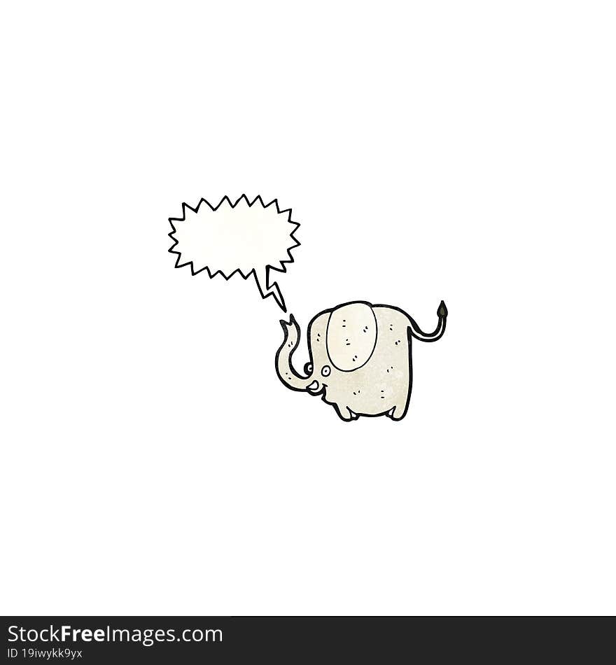 cartoon trumpeting elephant